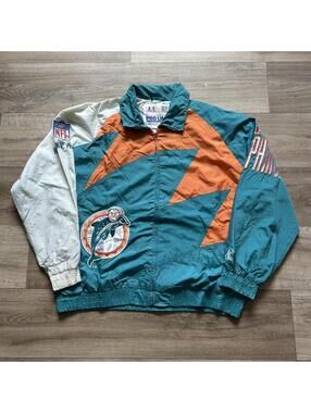 Vintage 90’s Miami Dolphins NFL Sharktooth Jacket Size L